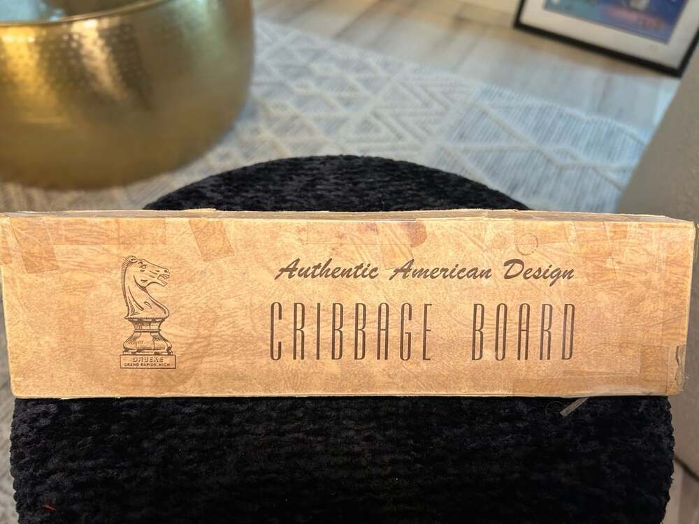 Drueke Model 5 Authentic American Design Cribbage Board Vintage